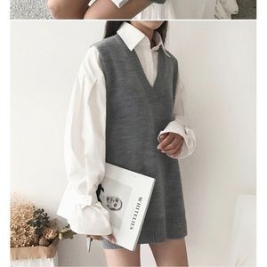 Knitted Brown Vest Dress